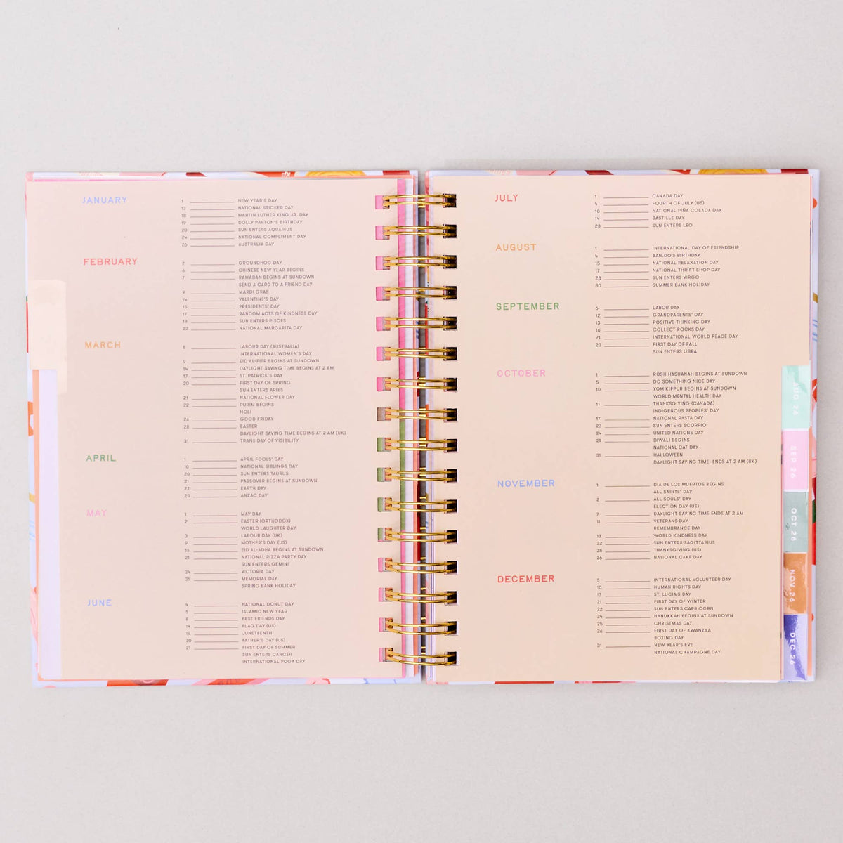 Medium 17-Month Academic Planner, Oil Paint Floral