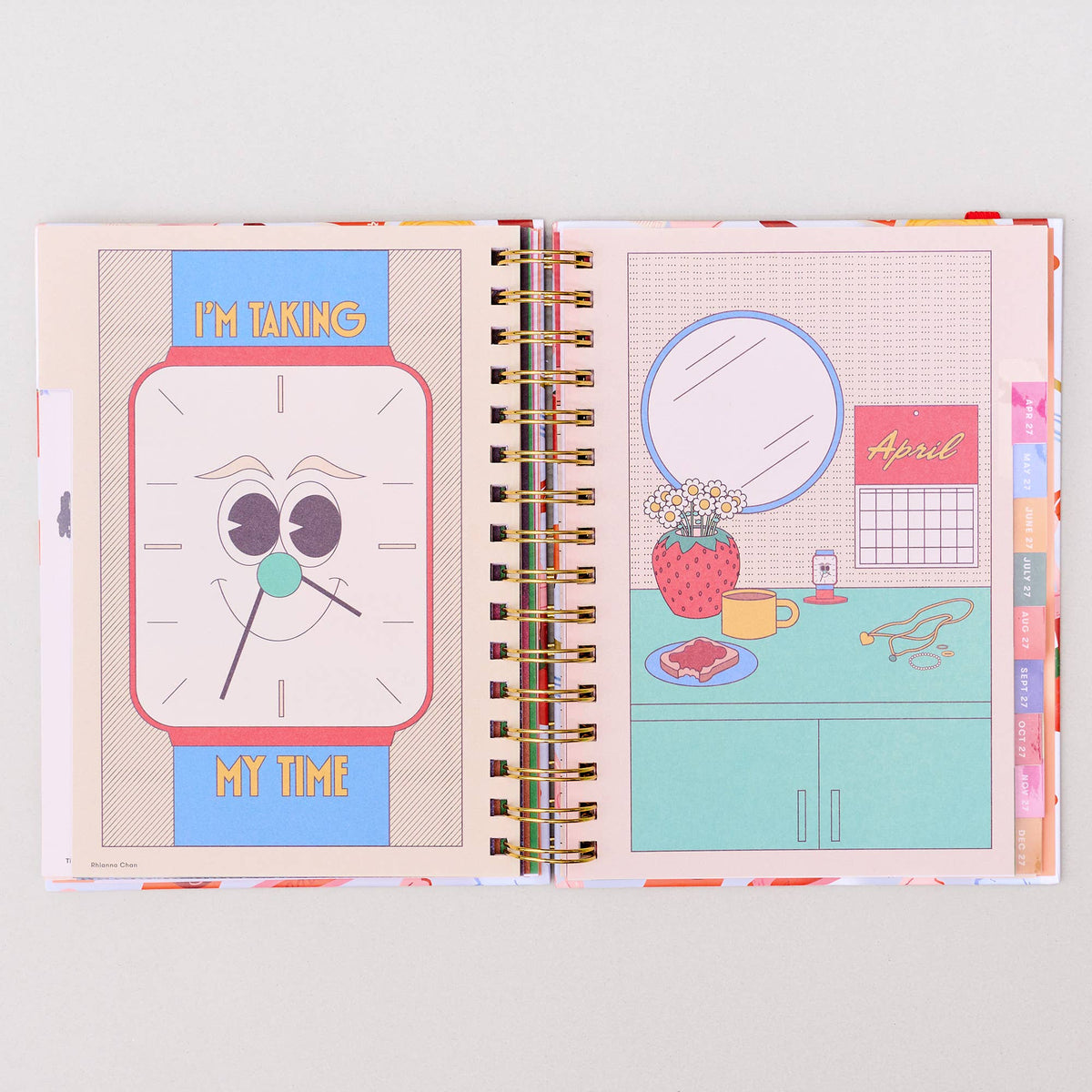 Medium 17-Month Academic Planner, Oil Paint Floral