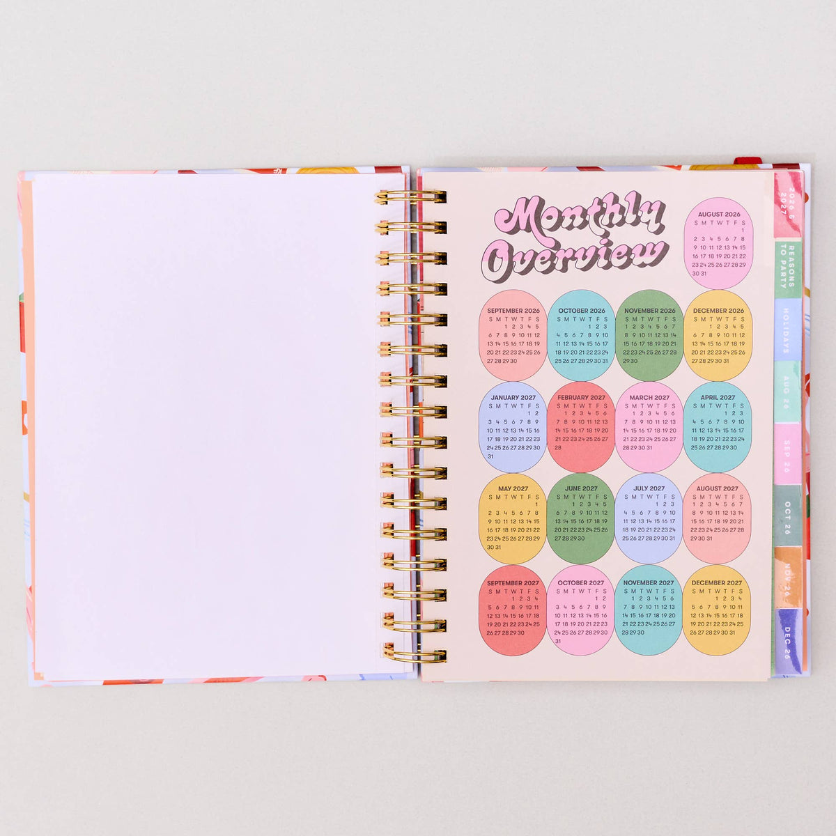 Medium 17-Month Academic Planner, Oil Paint Floral
