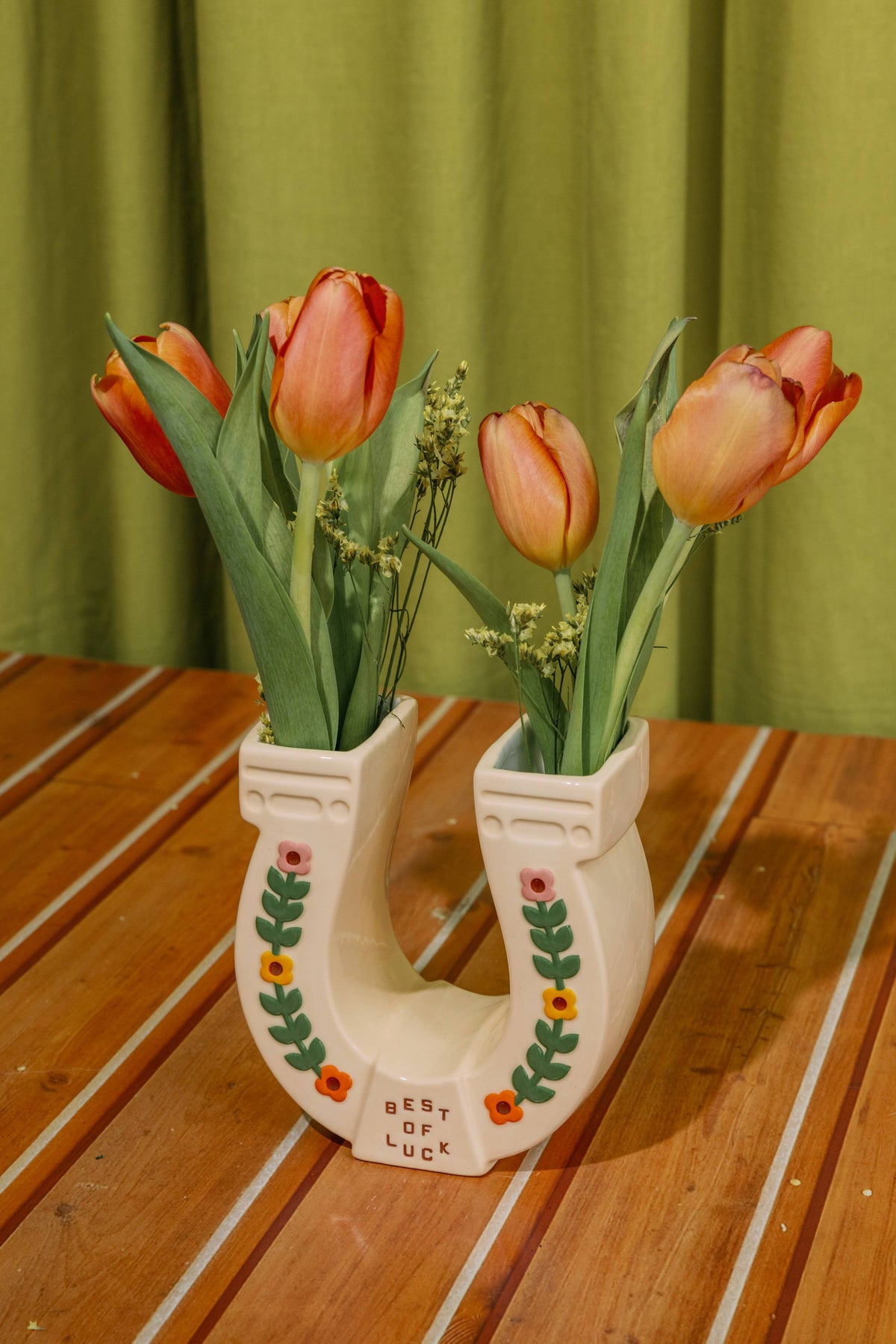 Ceramic Vase, Horseshoe
