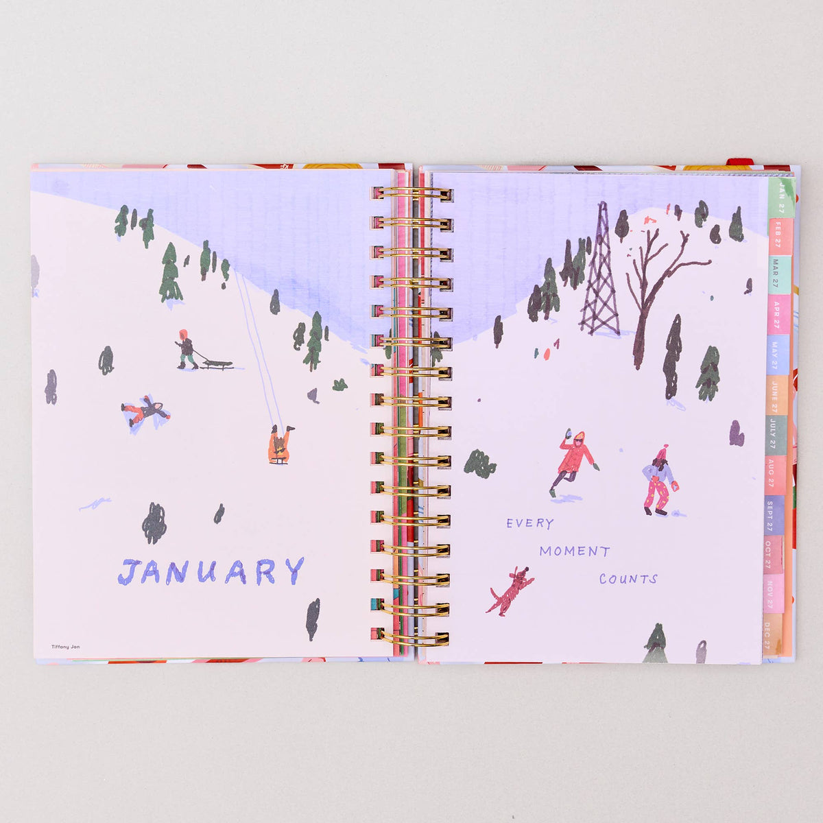 Medium 17-Month Academic Planner, Oil Paint Floral