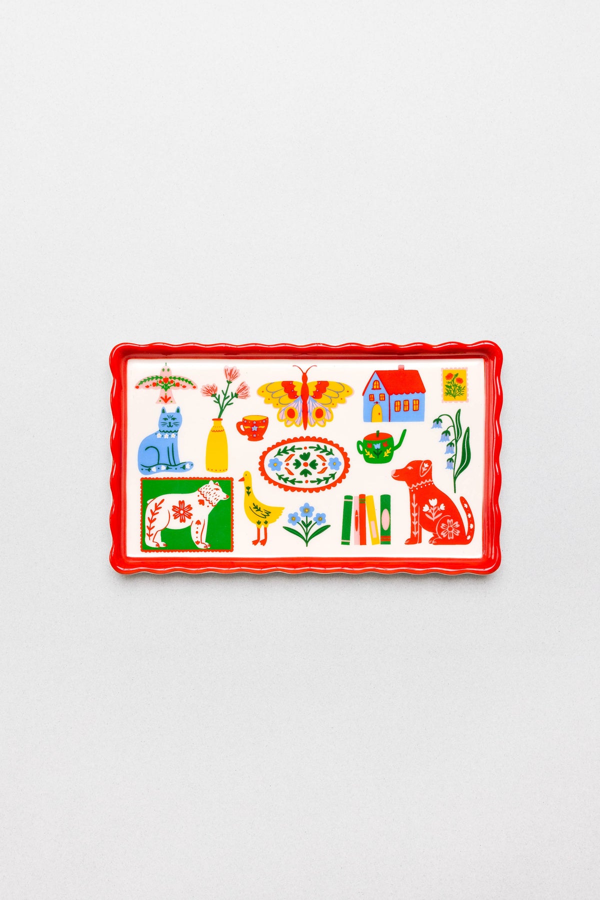 Ceramic Trinket Tray, Scandinavian Icons