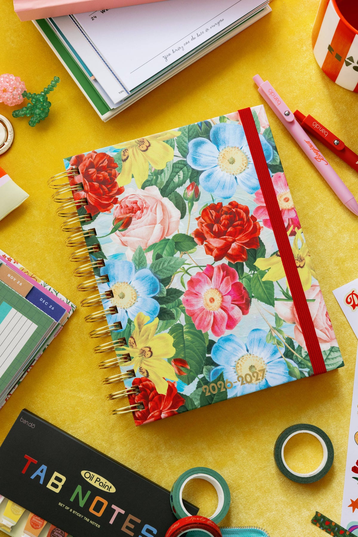 Medium 17-Month Academic Planner, Oil Paint Floral