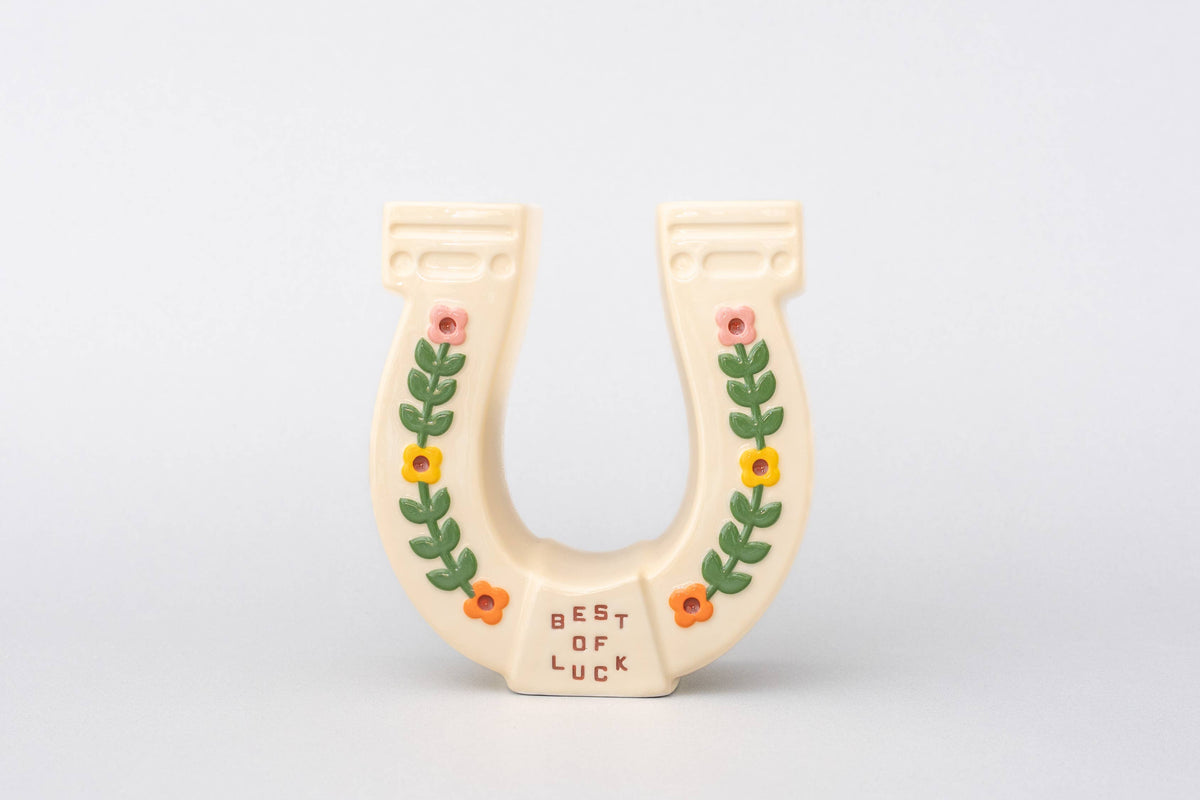 Ceramic Vase, Horseshoe