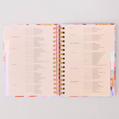 Medium 17-Month Academic Planner, Oil Paint Floral