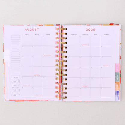 Medium 17-Month Academic Planner, Oil Paint Floral