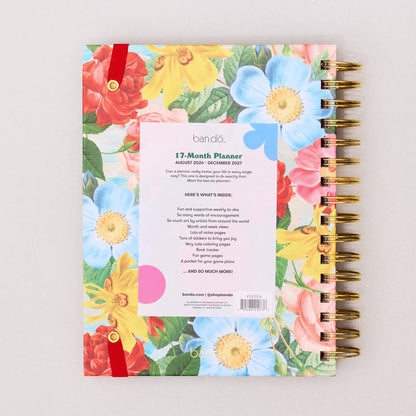 Medium 17-Month Academic Planner, Oil Paint Floral