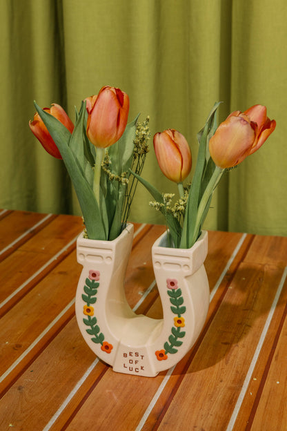 Ceramic Vase, Horseshoe