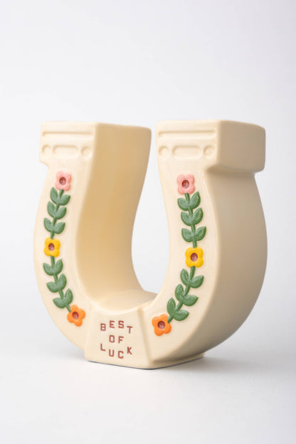 Ceramic Vase, Horseshoe