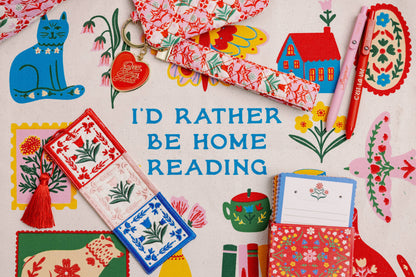 Embroidered Bookmark, Folk Floral