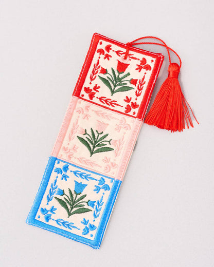 Embroidered Bookmark, Folk Floral