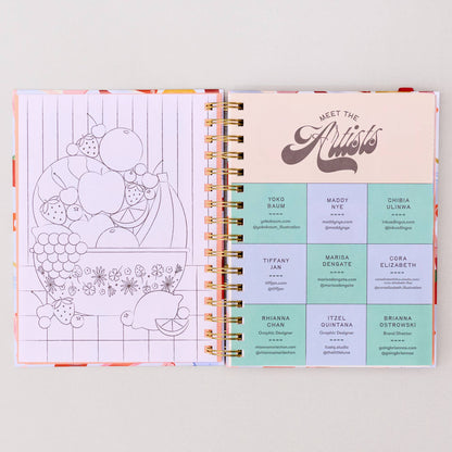 Medium 17-Month Academic Planner, Oil Paint Floral