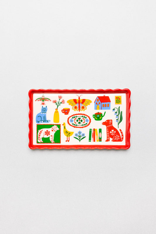Ceramic Trinket Tray, Scandinavian Icons