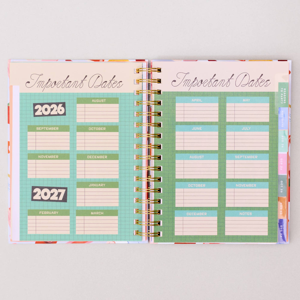 Medium 17-Month Academic Planner, Oil Paint Floral